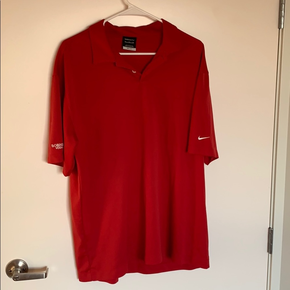 Nike Golf Golf Polo- Sobieski Vodka on sleeve